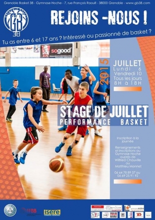 Stage de juillet du Grenoble Basket 38